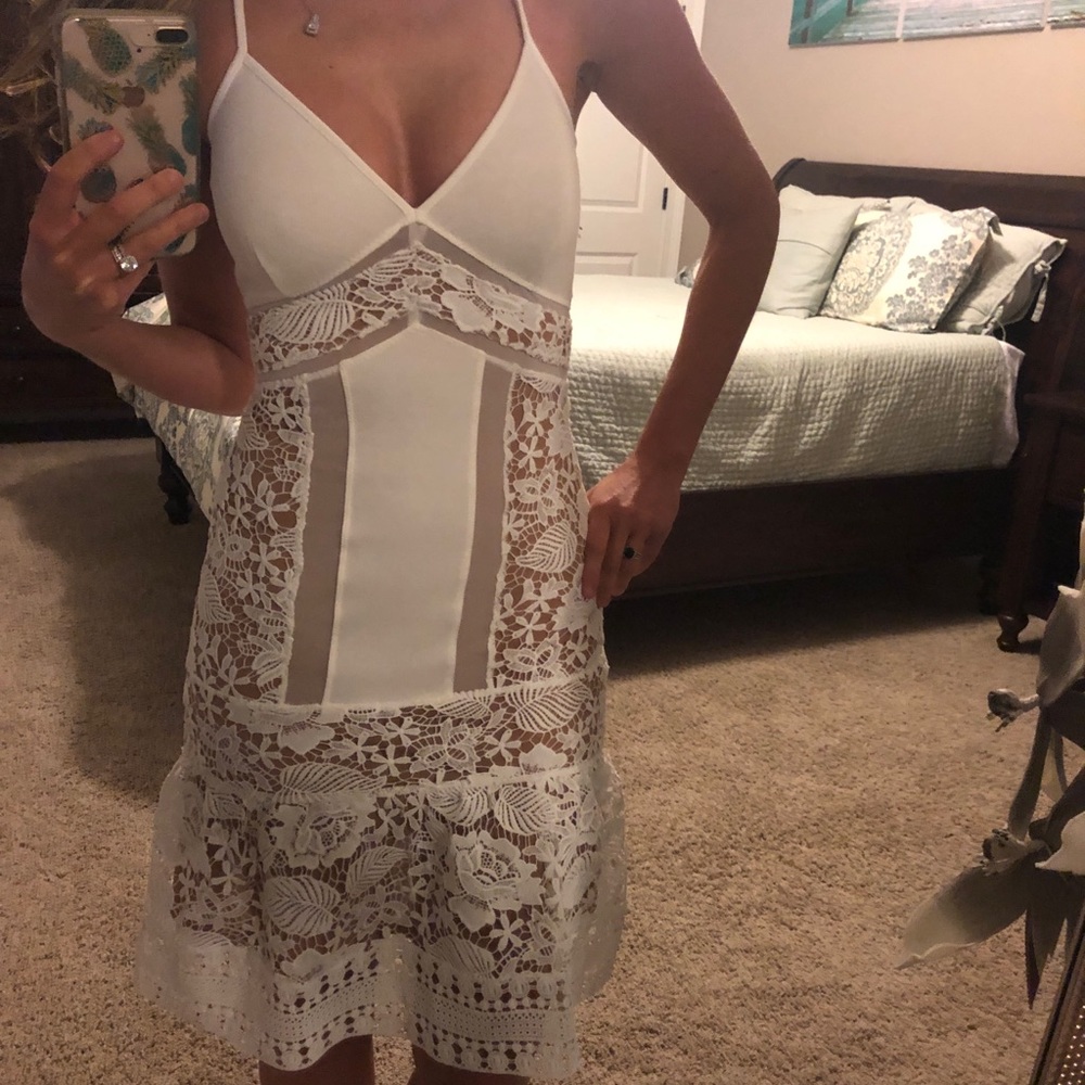 NEVER WORN French Connection Lace Floral Dress